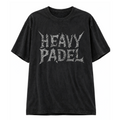 Heavy Padel Snake Tee schwarz Vorderansicht mit Rock-Print