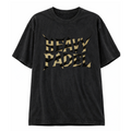 Heavy Padel Zebra Tee schwarz Vorderansicht mit Rock-Print